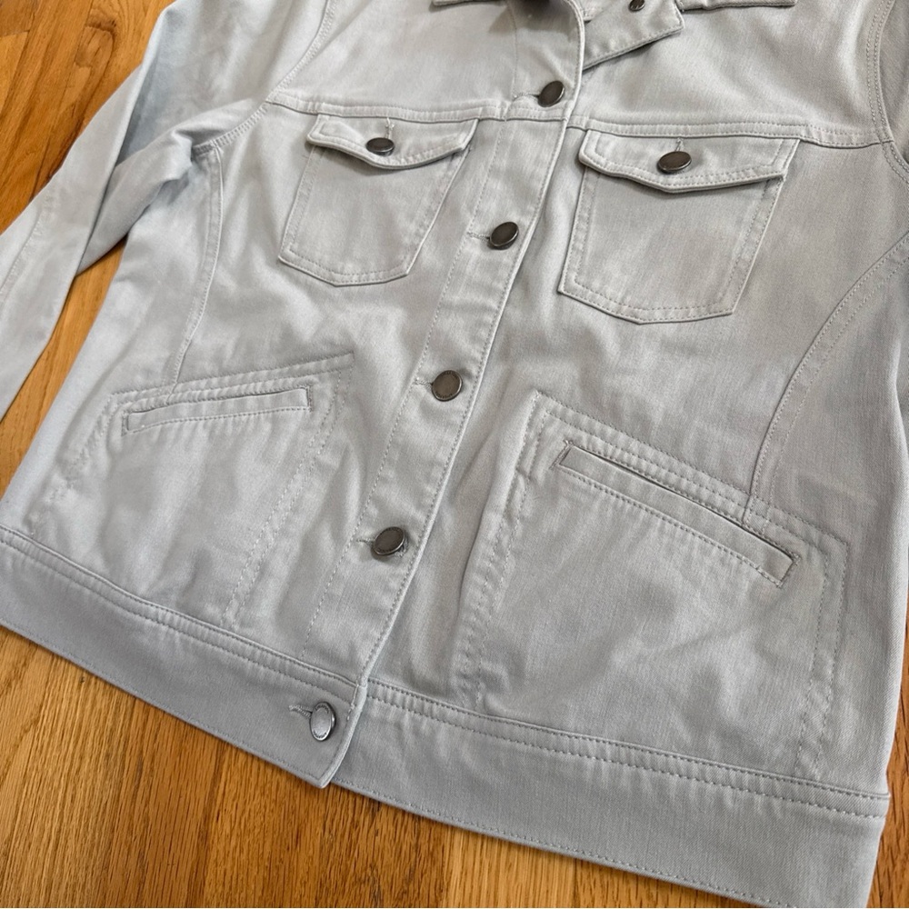 LIVERPOOL Jeans Company Gray Jacket Button Up Womens Size Medium Stretch - Picture 5 of 7